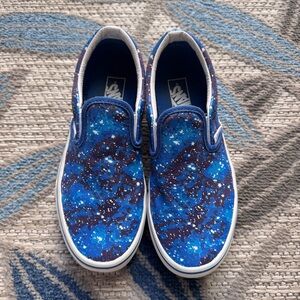 Vans Unisex Kids Galactic Classic Slip-On‎ Shoes - Galaxy Blue Size 3